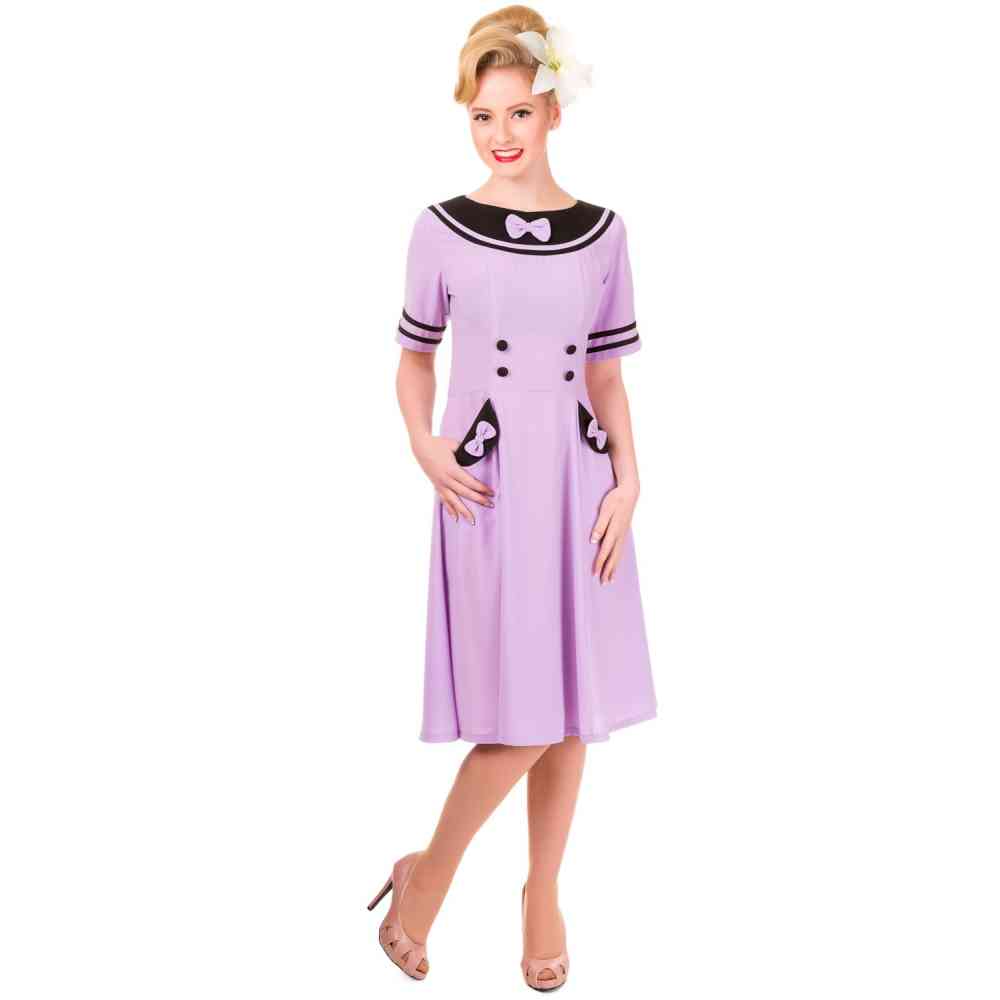 Dancing Days - Eliza Flare jurk - Roze/Zwart